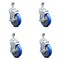 Service Caster 5 Inch Blue Polyurethane Swivel 12mm Threaded Stem Caster Set with Brake SCC-TS20S514-PPUB-BLUE-TLB-M1215-4 - alternate 1